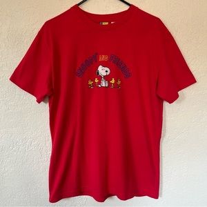 VTG Peanuts Snoopy & Friends VTG Embroidered T Shirt XL Cotton Blend